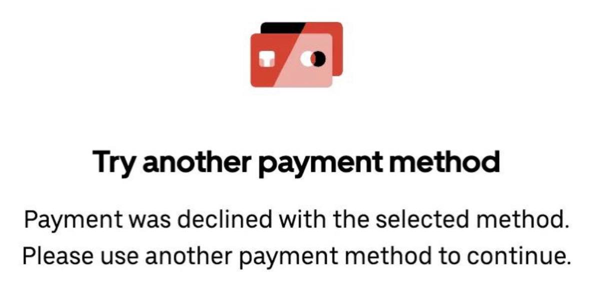 Your card is no good.